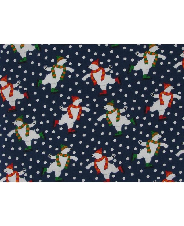 Polar Skates Polycotton Print, Navy