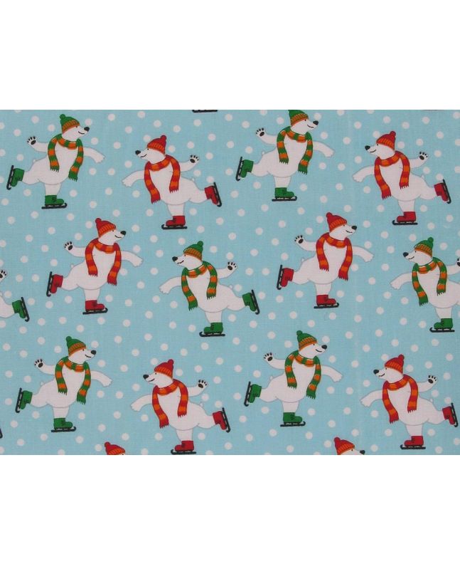 Polar Skates Polycotton Print, Sky
