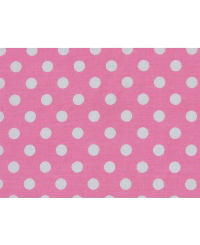 1cm Spot Polycotton Print, Pink