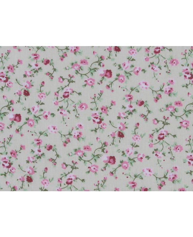 Chatsworth Garden Polycotton Print, Pink and Beige