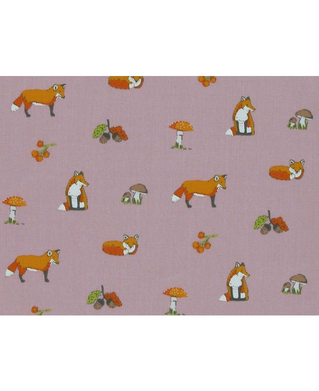 Fox Forest Polycotton, Dusky Pink