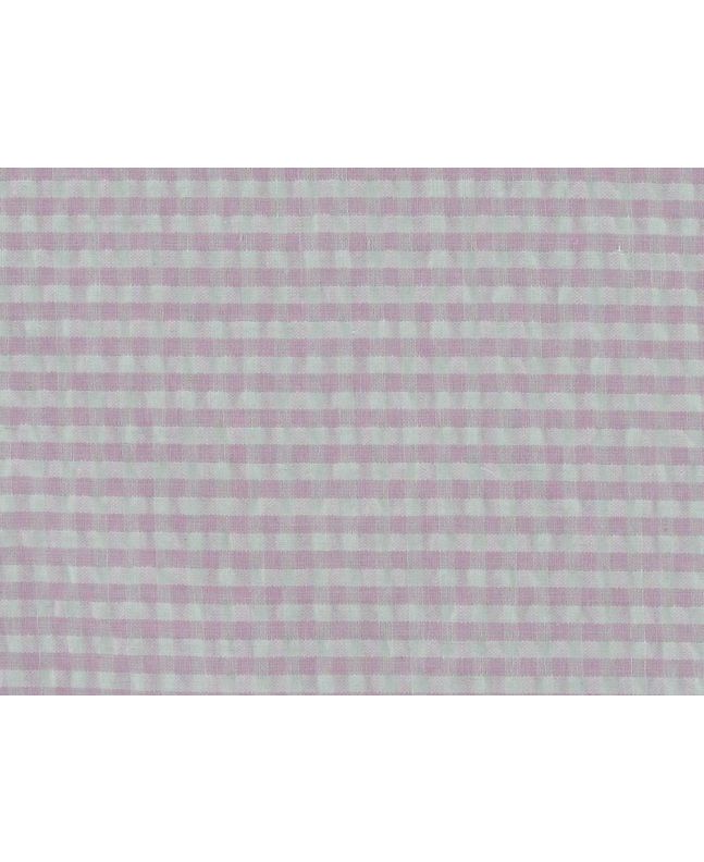 Polycotton Seersucker Mini Gingham, Pink