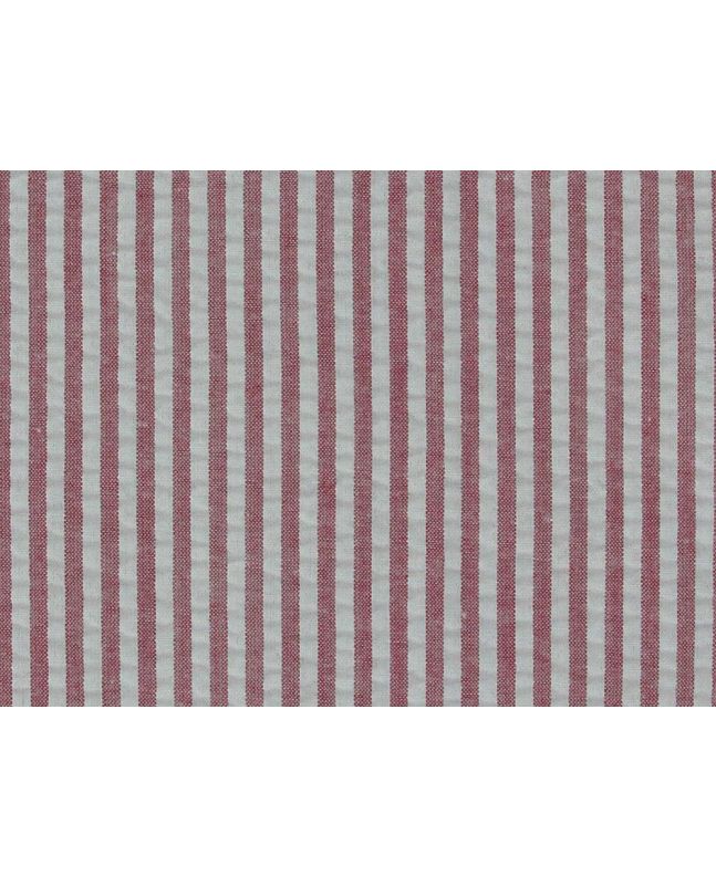 Polycotton Seersucker Stripe, Red