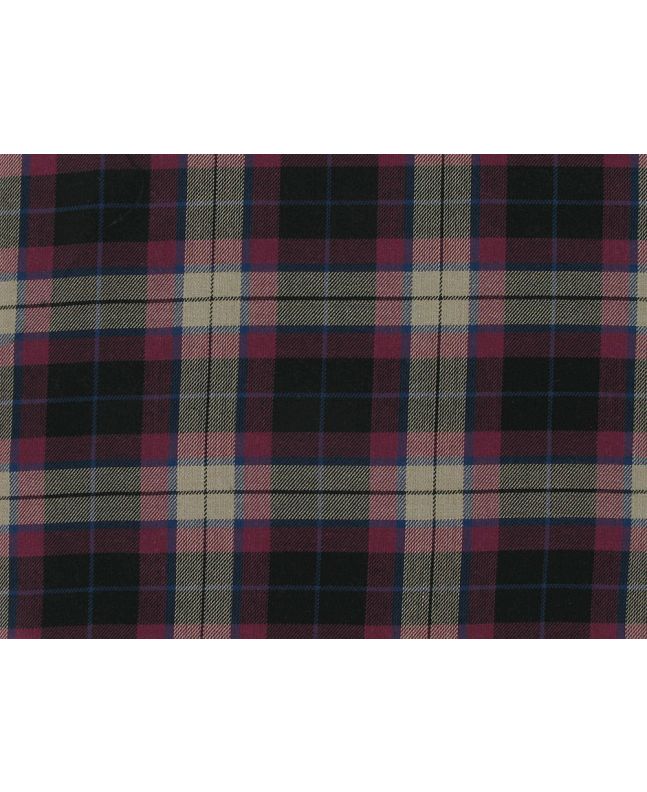 Polyviscose Blend Tartan, Donnie, Beige and Cerise