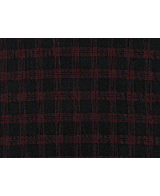 Polyviscose Blend Tartan Fraser, Dark Red