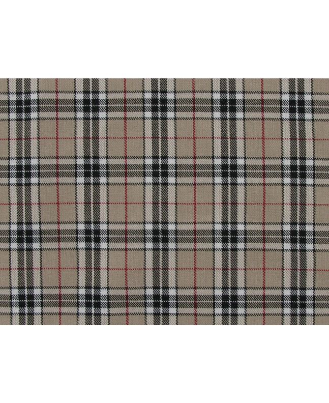 Polyviscose Blend Tartan, London, Beige