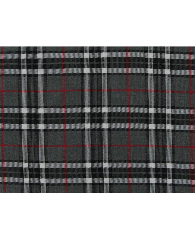 Polyviscose Blend Tartan Wallace, Grey