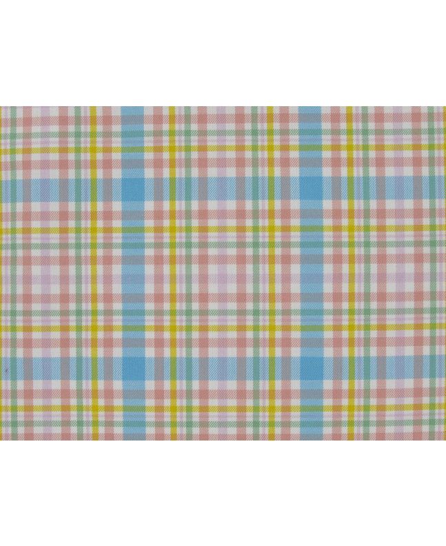 Polyviscose Blend Tartan, White Rainbow
