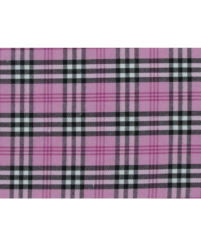Polyviscose Blend Tartan, Clueless Pink