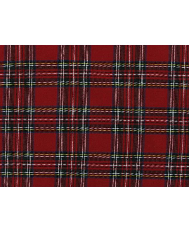 Polyviscose Blend Tartan, Red Stewart