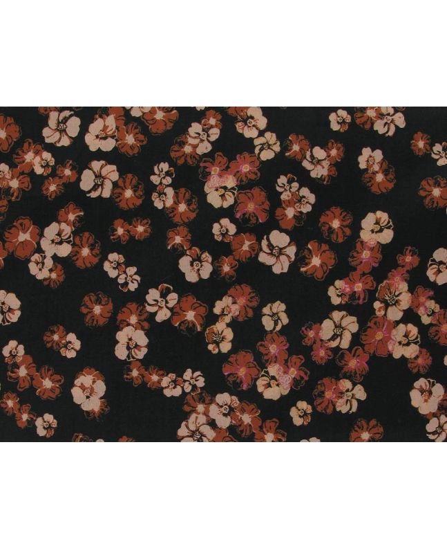 Poppy Pop Cotton Lawn, Black