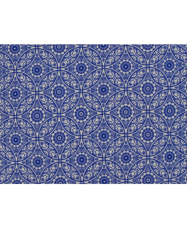 Porto Mosaic Printed Linen Blend