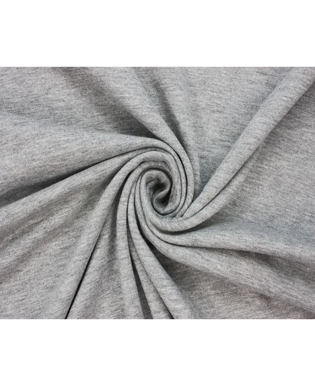 Premium Cotton Rich Jersey, Light Grey Marl