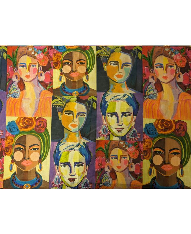 Printed Mango Silkette, Maxi Portraits