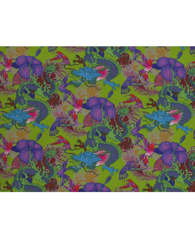 Psychedelic Dragon Viscose Print