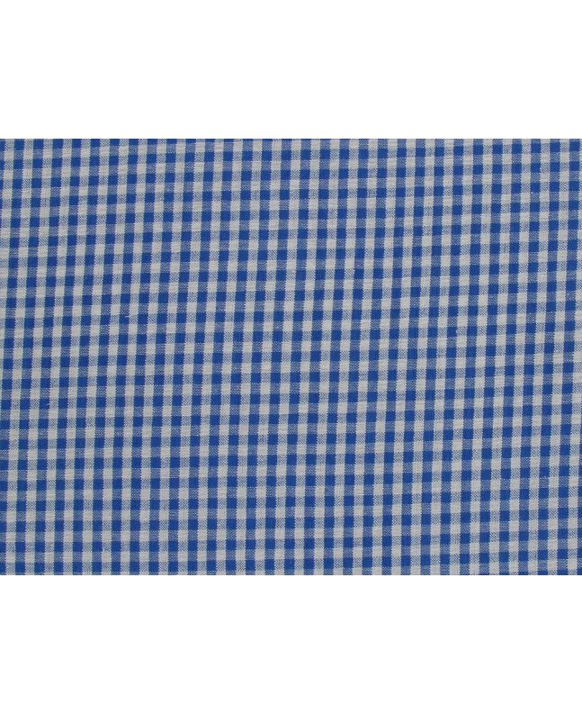 Pure Cotton Gingham Seersucker, Light Blue