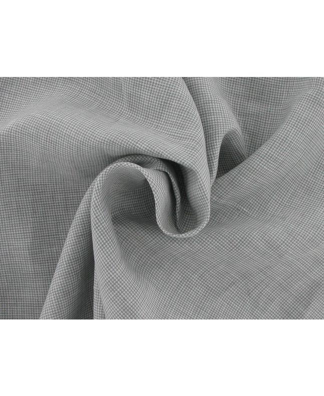 Quintin Cross Hatch Check Irish Linen, Grey