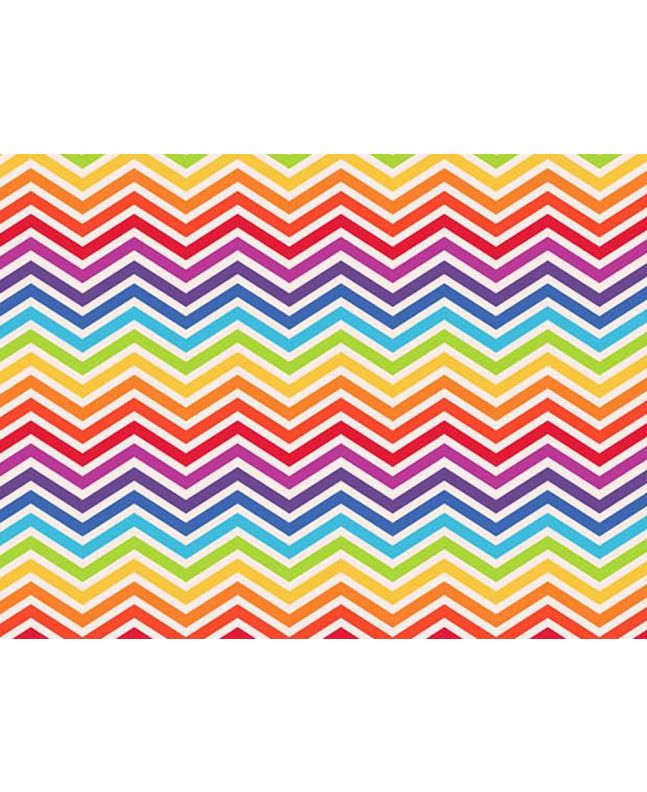 Rainbow Zig Zag Cotton Print
