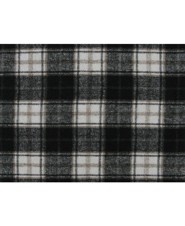 Reid Wool Blend Check, White and Grey