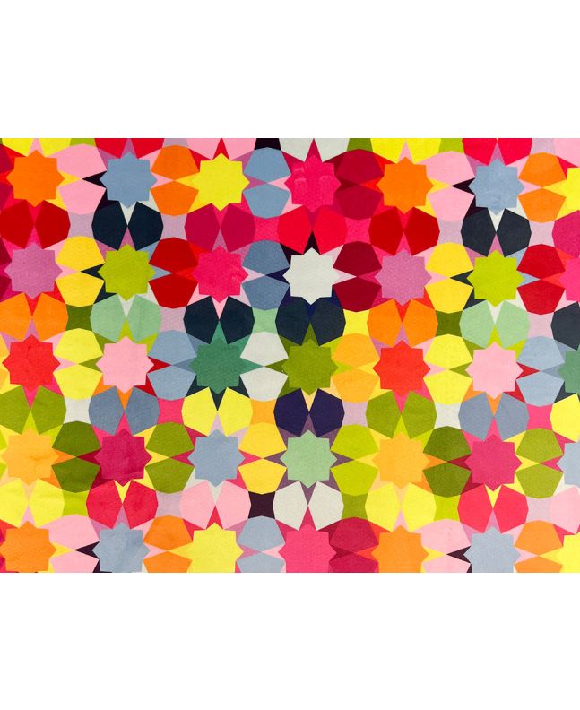 Retro Fun Fair Printed Velvet, Small Scale