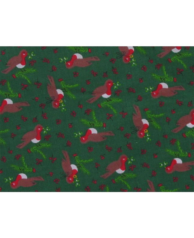 Robin Branch Polycotton Print, Green