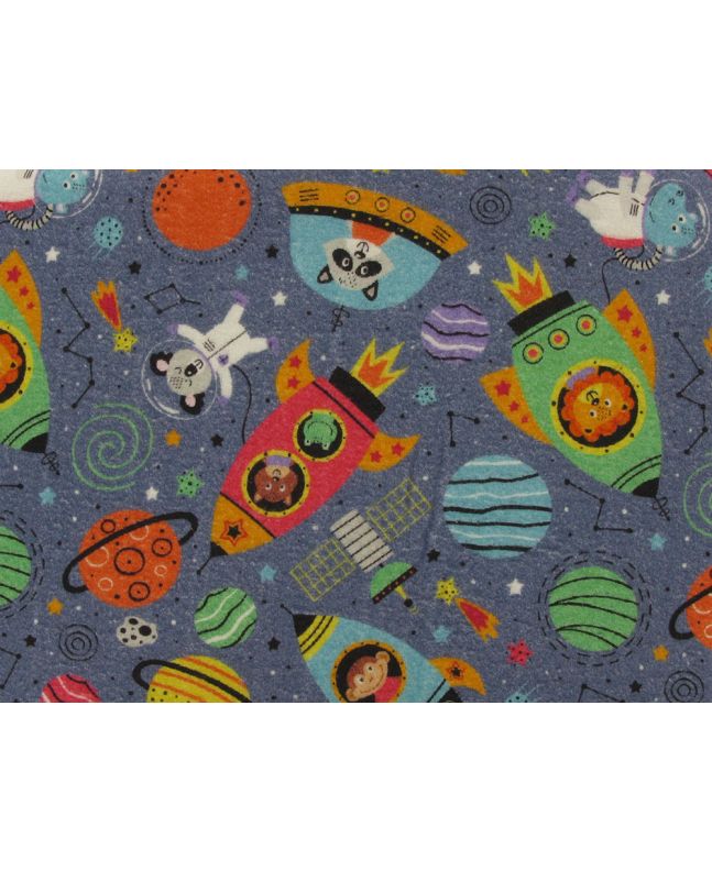 Rocket Safari Cotton Flannel Print
