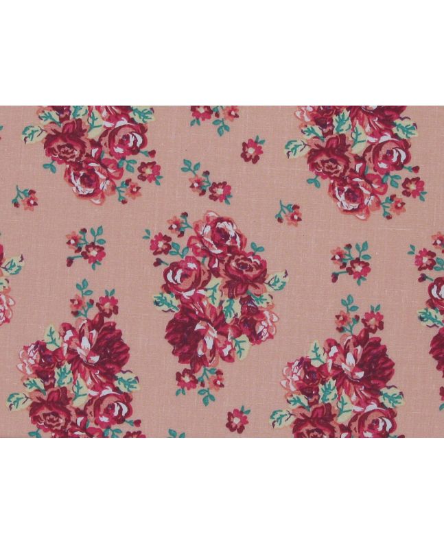 Rose Cluster Polycotton, Print Pink