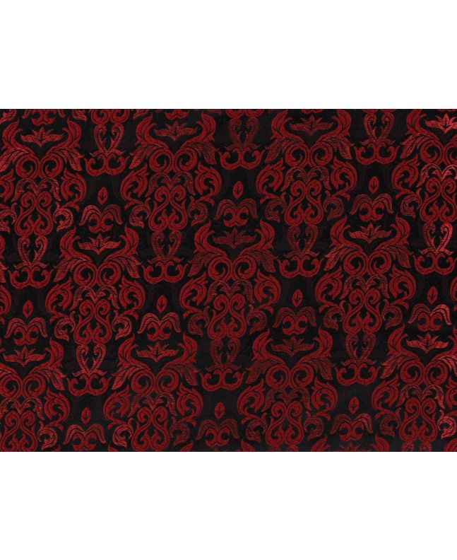 Royal Bloom Embroidered Look Jacquard, Red