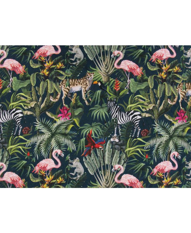 Safari Animals Printed Cotton Needlecord