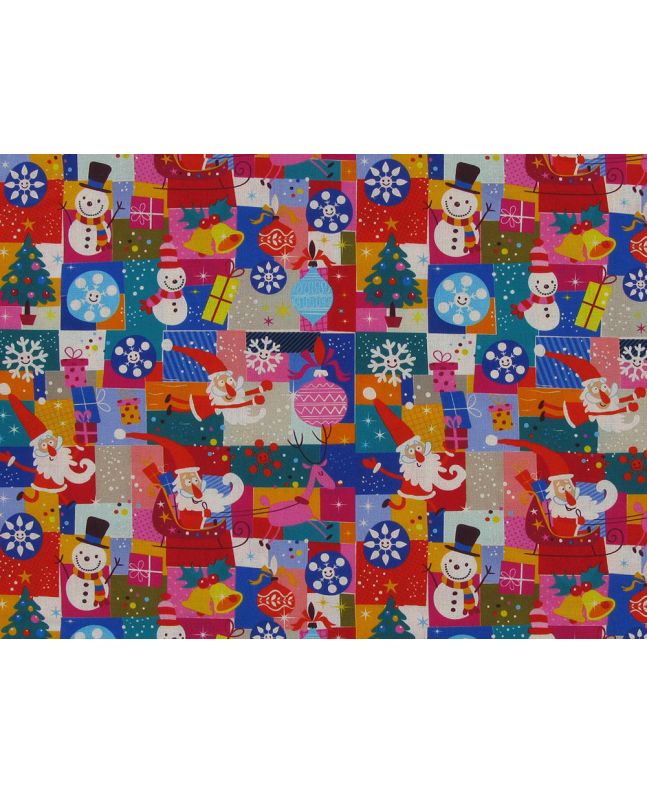 Santa Havoc Cotton Print