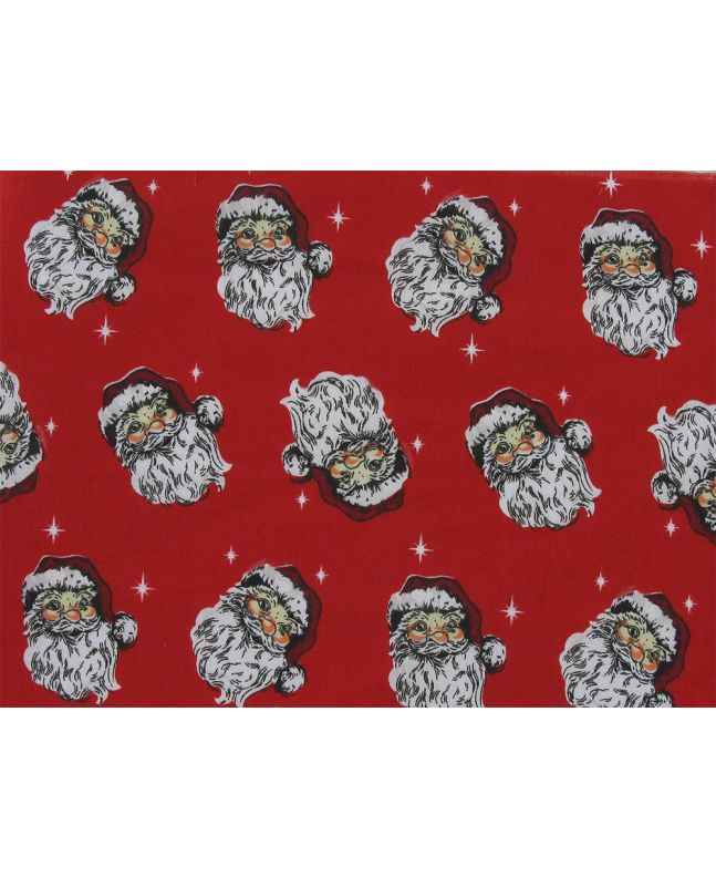 Santa Twinkle Polycotton, Red