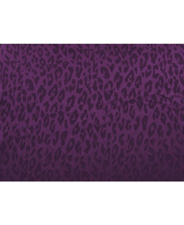 Satin Stretch Leopard Jacquard, Purple