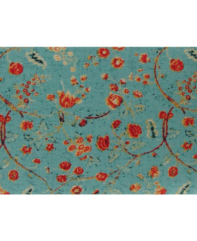 Scarlet Vine Heavy Cotton Print, Mint