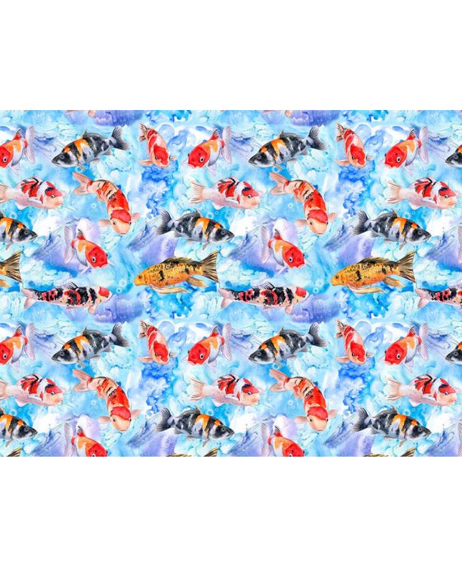 Sealife Cotton Print, Koi Carp