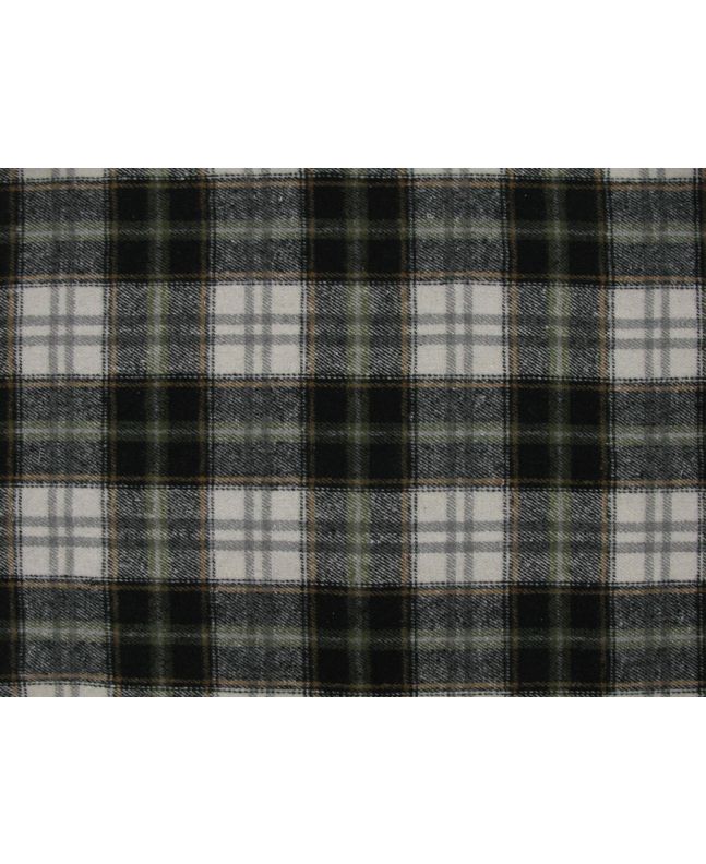 Shiel Brushed Wool Look Cotton Rich Blend, White and Black