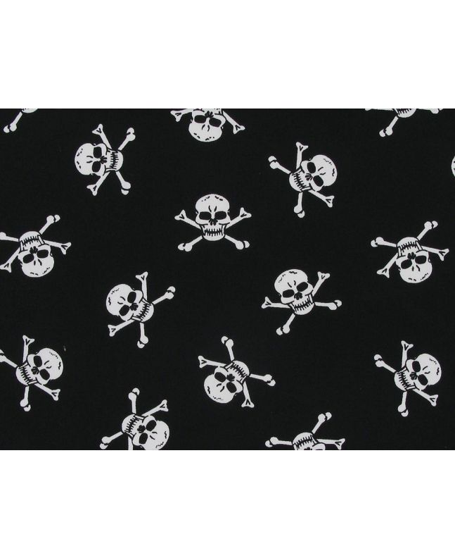 Skull And Crossbones Cotton Poplin Print