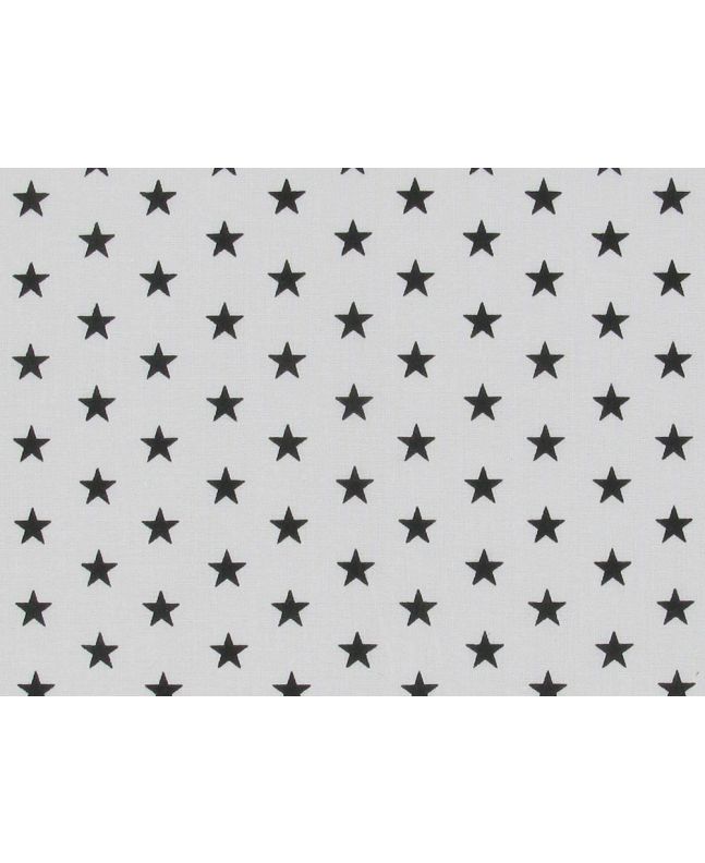 Small Stars Polycotton Print, Black