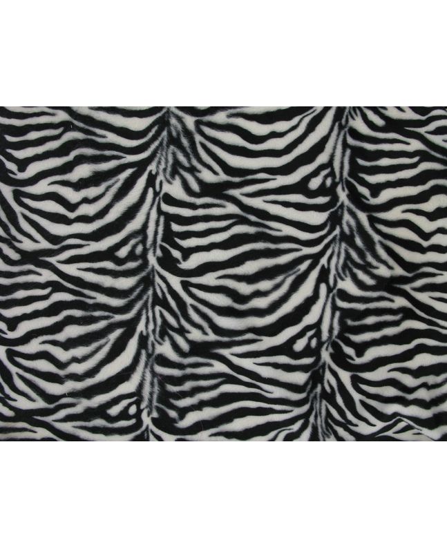 Small Zebra Print Velboa, Black