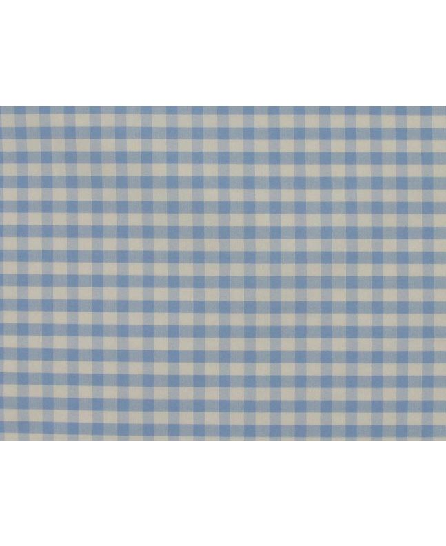 Smooth Touch Woven Polycotton Gingham, Sky