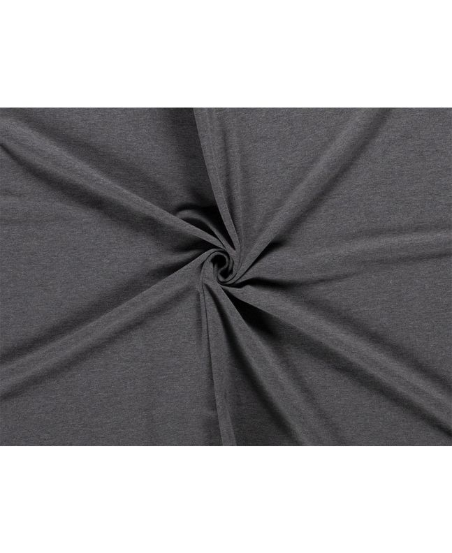 Soft Brushed Cotton French Terry, Mid Grey Melange