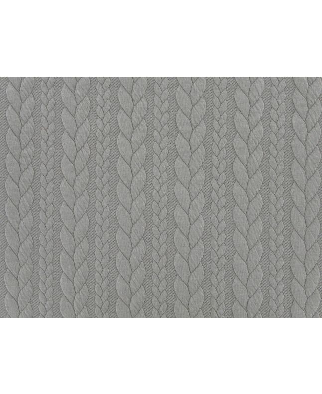 Soft Cable Knit Jersey, Silver