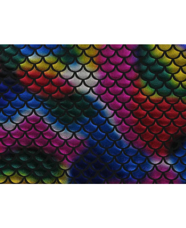 Spandex Mirror Foil, Rainbow Mermaid Scales