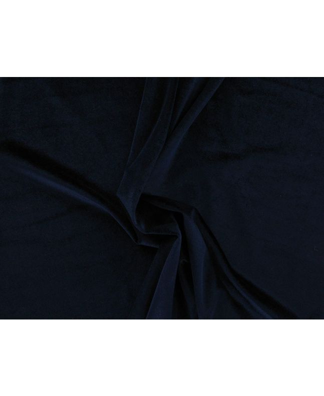 Spandex Plush Stretch Velour, Navy
