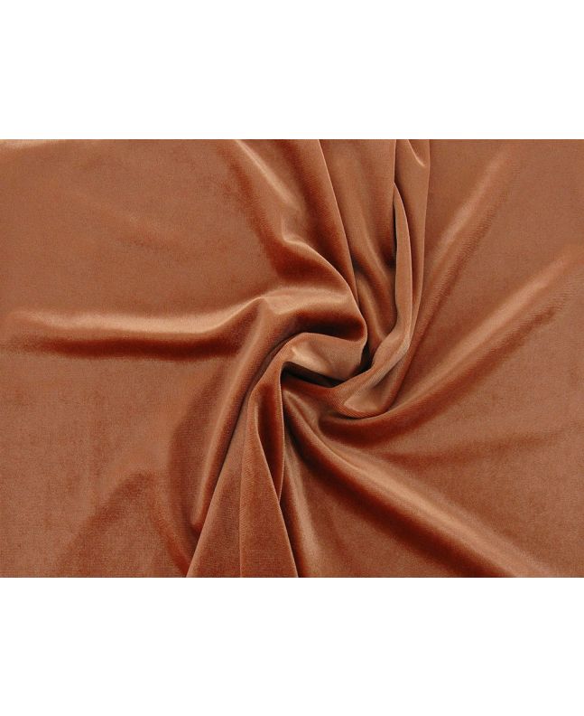 Spandex Plush Stretch Velour, Rust