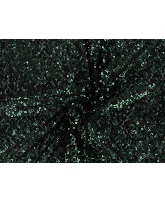 Spangle Sequin Stretch Mesh, Emerald