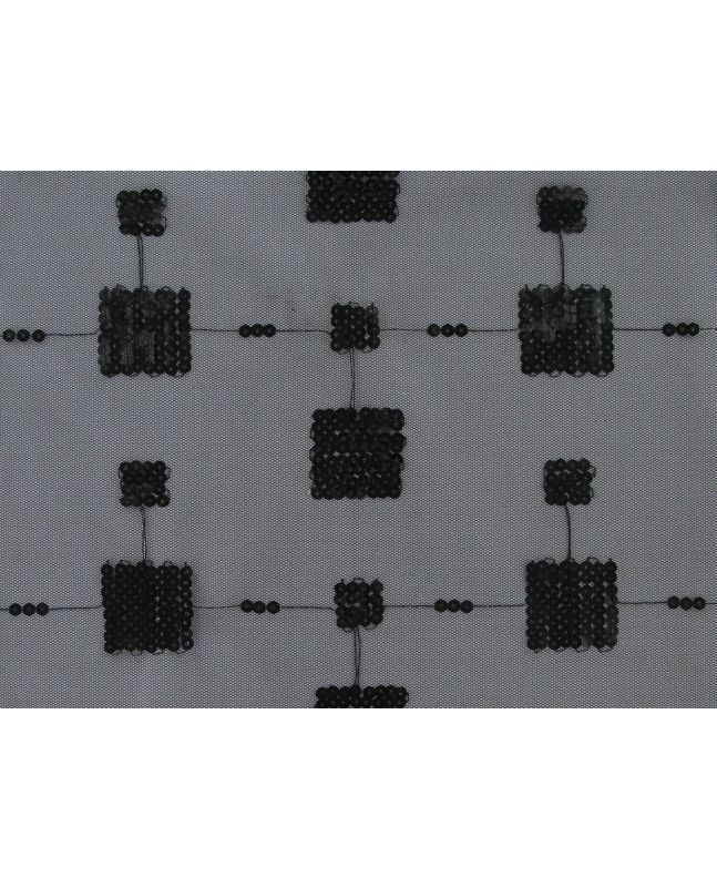 Square Sequin Tulle, Black