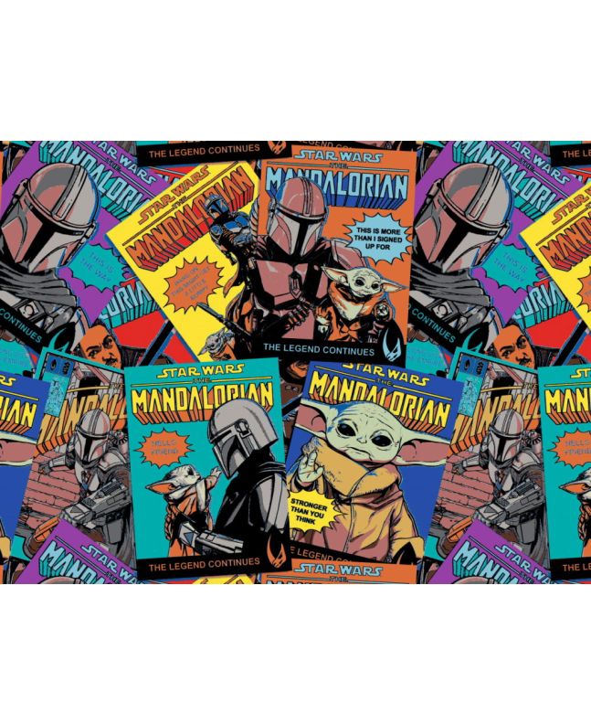 Star Wars Cotton Print, Mandalorian Comics
