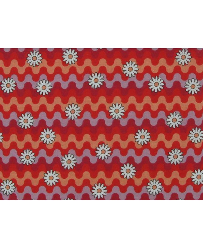 Sunny Bloom Polycotton Print, Pink