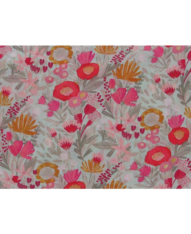 Taranto Floral Cotton Lawn Print, Peppermint