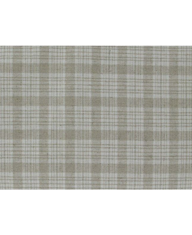 Tibet Multi Check Linen Cotton Blend, Natural